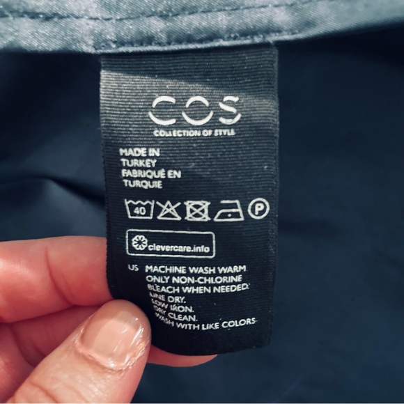 COS Navy Blue Midi Skirt with Pockets - Picture 3 of 7